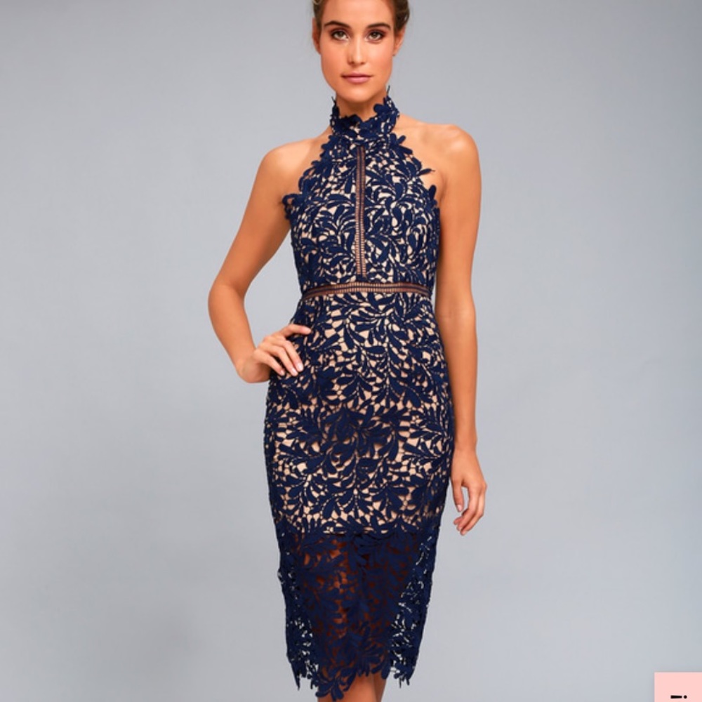 Lace midi dress